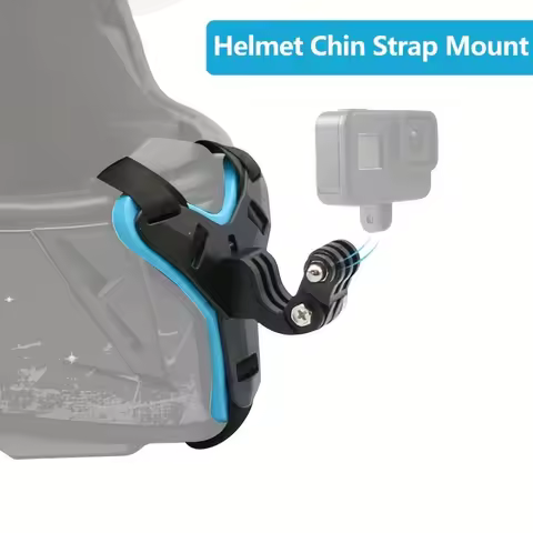 Motorcycle Helmet Chin Strap Mount for GoPro Hero 13 12 11 10 9 8 DJI Osmo Insta360 SJCAM SJ4000 AKA