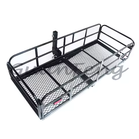 Hitch Mount Cargo Carrier 60" X 24.4" X 13.8" Folding Cargo Rack Rear Hitch Tray Luggage Basket With