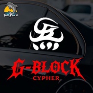 G GBLOCK Qi Liu Cong Kung Fu Fat GAI Zhou Ting Reflective Car Sticker Electric Motorcycle Body Rear 