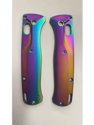 1 Pair Colorful Titanium Alloy Knife Handle Scales for Benchmade Bugout 535