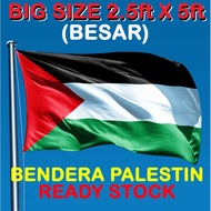 (BIG SIZE) Bendera Palestin 2.5 x 5 Feet Flag Palestine Country Besar Pole Flag