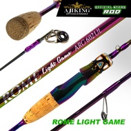 Joran pancing (5'6ft-6'6ft) Ajiking Rome Light Game Spinning Fishing Rod UL Ultra Light joran udang lembut shimano banax