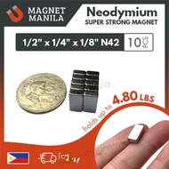 Magnet Manila 1/2" X 1/4" 1/8" N52 Neodymium Magnet Strong Neodymium Magnet Super