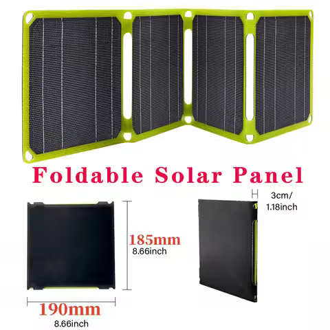 21W 40W Portable Folding ETFE Solar Panel 5V 9V 12V USB Fast Battery Charger for Mobile Phone Travel