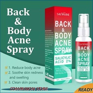 SAUVASINE Body Acne Spray Back Acne Treatment 100ml 2% Salicylic Acid Clear Spots