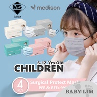 [Ship in 24 hours] Medison Children Medical (50PCS/BOX) Surgical Face Mask Mask 4Ply 儿童小孩一次性医用口罩