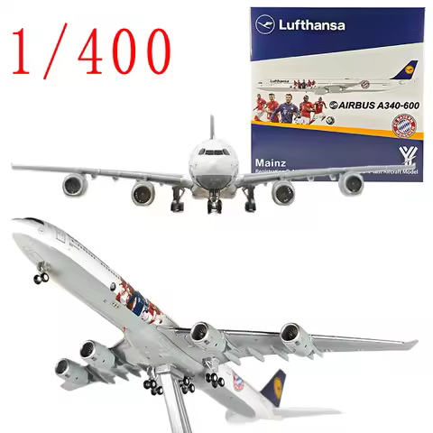 YY Wings Diecast 1:400 Lufthansa Aviation Alloy Airplane Model Airbus A340-600 D-AIHK Flying Model P