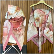 SQUARE VEIL WITH SUBLIME HIJAB MOTIF CODE 342 CREAM PINK
