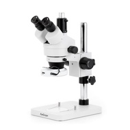 Amscope 7X-45X Trinocular Stereo Zoom Microscope w/48 LED Compact Ring Light on Pillar Stand