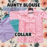Aunty Blouse with Collar (Random Color | M–2XL) – 1 Pocket | Breathable & Comfortable for Moms & Mat