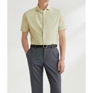 G2000 Men's Beige Short-Sleeved Shirt SMART FIT With Small Patterns