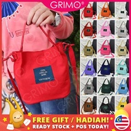 READY STOCK GRIMO CASUAL CANVAS TOTE BAG HANDBAG BAGS SLING BAG SHOULDER BAG BEG CROSSBODY PEREMPUAN