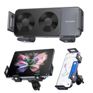 SENFI S20A 摺疊手機專用車載無線充電支架，專門對應三星 Galaxy Z Flip、Z Fold 摺疊屏幕手機，亦兼容普通直屏手機。