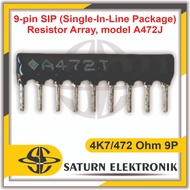 Network Resistor Array Resistor/RPACK A472J 4K7 472 Ohm 9 PIN 8 Resistor