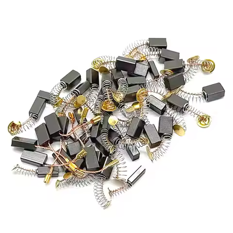 50pcs 5 Sizes Carbon Brush Replacement Kit For Drills Sanders Grinders & Motor 5x8x15mm 4x8x12.5mm 6