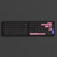 Akko Macaw Neon Silent 9009 Retro Black Pink Keycaps PBT Keycap for Mechanical Keyboards Cherry Profile Double Shot