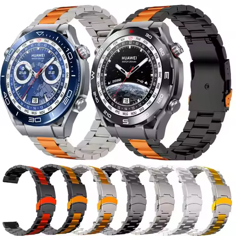 22mm Luxury Stainless Steel Strap For Huawei Watch Ultimate Metal Band For Huawei Watch Buds/GT2 3 4
