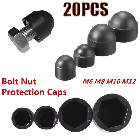 20PCS M6 M8 M10 Screw Protection Cap Cover Bolt Nuts Exposed Hexagon Plastic Front Rear Door Deco Fo