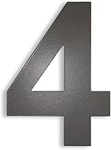 KTC-HOME - Premium House Number Iron Glimmer with Mounting Material - Powder Coated - Arial - Height