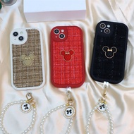 For Xiaomi Mi 11 Lite G 5G 12 5G 12X Poco F3 X3 GT Redmi K30 Pro K40 Pro Note10 5G Note 10 Pro 5G Fashion plush cloth mobile phone shell pearl bracelet hanging protective cover