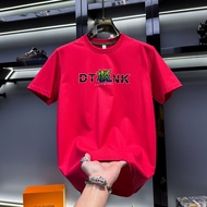 FGD | เสื้อยืดคอปกแขนสั้นประดับคริสตัลตัวอักษรหรูหรา