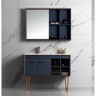 Alcor System Main Cabinet with Basin / Cabinet With Mirror  / Space Aluminium / Bathroom Mirror / Cabinet / Basin