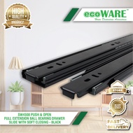 ecoWARE SW4508 Push & Open Full Extension Ball Bearing Drawer Slide With Soft Closing Drawer Slide R