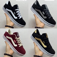 Vans Old Skool (size37-45) หนังกลับ Black Gray