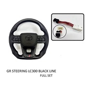 Toyota LC300 Design GR Steering Black Carbon No Line/Red Line Steering Toyota GR Steering