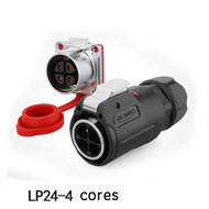 [AE] CNLINKO aviation plug socket LP24-2-3-4-10-12-19-24 core IP67 waterproof connector gold plated 