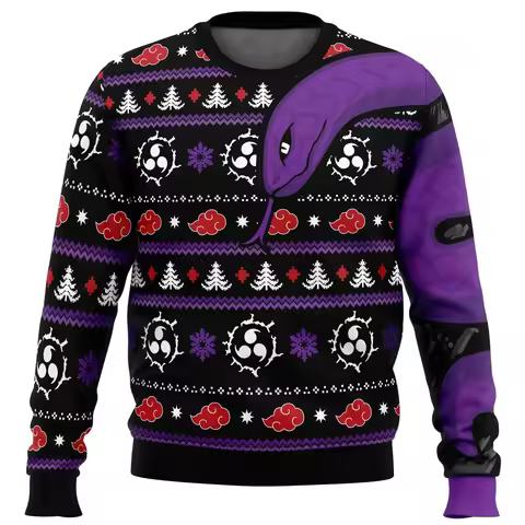 Naruto Akatsuki Sannin Orochimaru Anime Print Adult Kids Crew Neck Sweatshirt Soft Comfy Relaxed-Fit