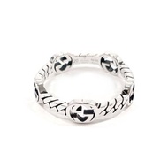 【日本直寄．二手美品】19號 Gucci GUCCI 戒指 Interlocking G 銀925 銀色 翻新處理