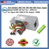 Dell Optiplex 960 980 SFF Power Supply PSU 235W (H235PD-02 L235P-00 F235E-00 0N6D7N 0PW116 H235P-00)