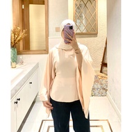 YUOTA•BUTTERFLY FLOWY TOP Satin Flowy Blouse