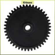 THISEPH Spur Gear, Steel 44T Motor Pinion Gear, Durable Black Low Noise RC Car Main Gear for HPI Sav