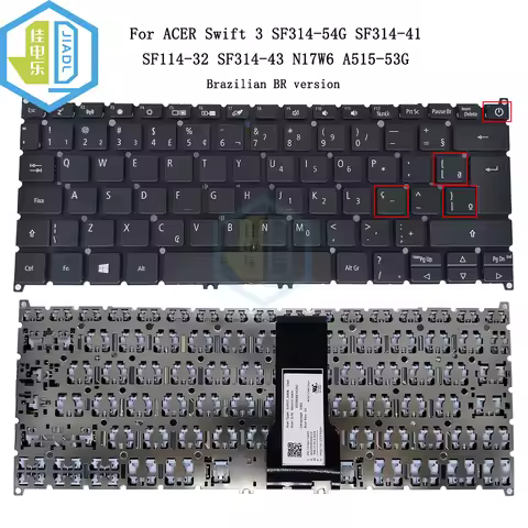 SF314 Brazil Keyboard no Backlit Portugal Keyboards For Acer Swift SF114-32 SF314-54 SF314-41 SF314-