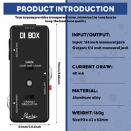 GO Auto- DI BOX LEF-331 Micro-DI with Cab Sim and Gain Guitar Effect Pedal True Bypass