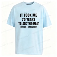 70th Anniversary Birthday Gift T-Shirt For Men And Women 70s Funny Retro Style Short Sleeve