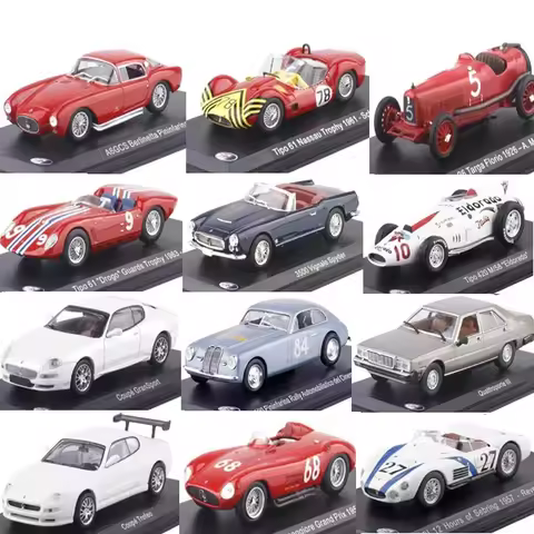 1:43 Scale Metal Alloy Classic Maseratis Racing Rally Car Model Diecast Vehicles Toys For Collection