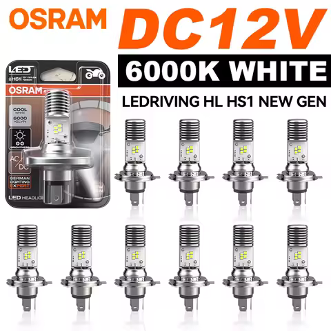 OSRAM 10pcs HS1 LED Headlight Bulb Original for Motorcycle Universal HS1 High/Low Car Lamps 1:1 PX43