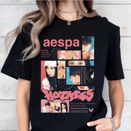Aespa Hot Mess Shirt aespa Kpop Album Graphic Tee KARINA WINTER NINGING GISELLE Girl Group Shirt Kpo