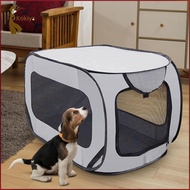 [kokiya] Portable Pet Playpen Foldable Cat Dog Crate Dog Kennel, Pet Travel Crate for