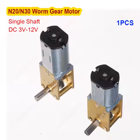 Mini N20 N30 Worm Gear Motor Vertical 90 Degree 7-axis Shaft Reducer Motor DC 3V-12V 16RPM-762RPM Fu