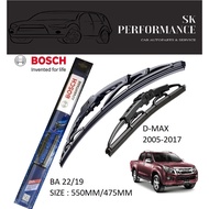 Bosch Advantage Quality Wiper ISUZU D-MAX 2005-2017 1Pair (2Pcs) size : 22"/19" - Compatible with U-hook Tyre