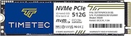 Timetec 512GB SSD NVMe PCIe Gen3x4 8Gb/s M.2 2280 3D NAND High Performance SLC Cache Read/Write Spee