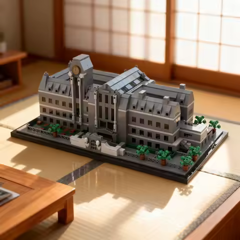 1729pcs MOC Raccoon Police Station Resident Evil 2 Games Model Building Blocks Toys Architecture Chr