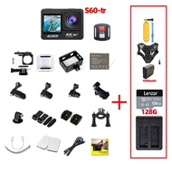 Ausek 4K6 AT-S60TR 1fps ความละเอียดสูงพิเศษกล้องแอคชั่นแคมเมรา Wi-Fi หน้าจอคู่170 ° มุมกว้าง30เมตรกั