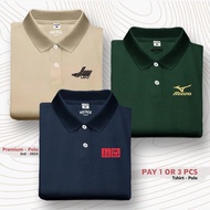 Buy 1 get 3 t-shirts latest modelPOLO /kaos collarPOLO t-shirts men's short-sleevedPOLO lea | Miz | 