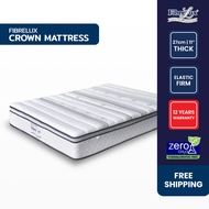 Fibrelux IMPERIAL CROWN Coconut Fibre Mattress, Rubberised Coir Natural Latex Nanobionic Cover Orthopaedic, Available Sizes (Single, Super Single, Queen, King)