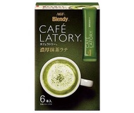 AGF - 日本 Blendy CAFÉ LATORY 即溶 (濃厚抹茶拿鐵) (綠白) 11.5gx6 賞味期限(未開封前): 2024年12月31日